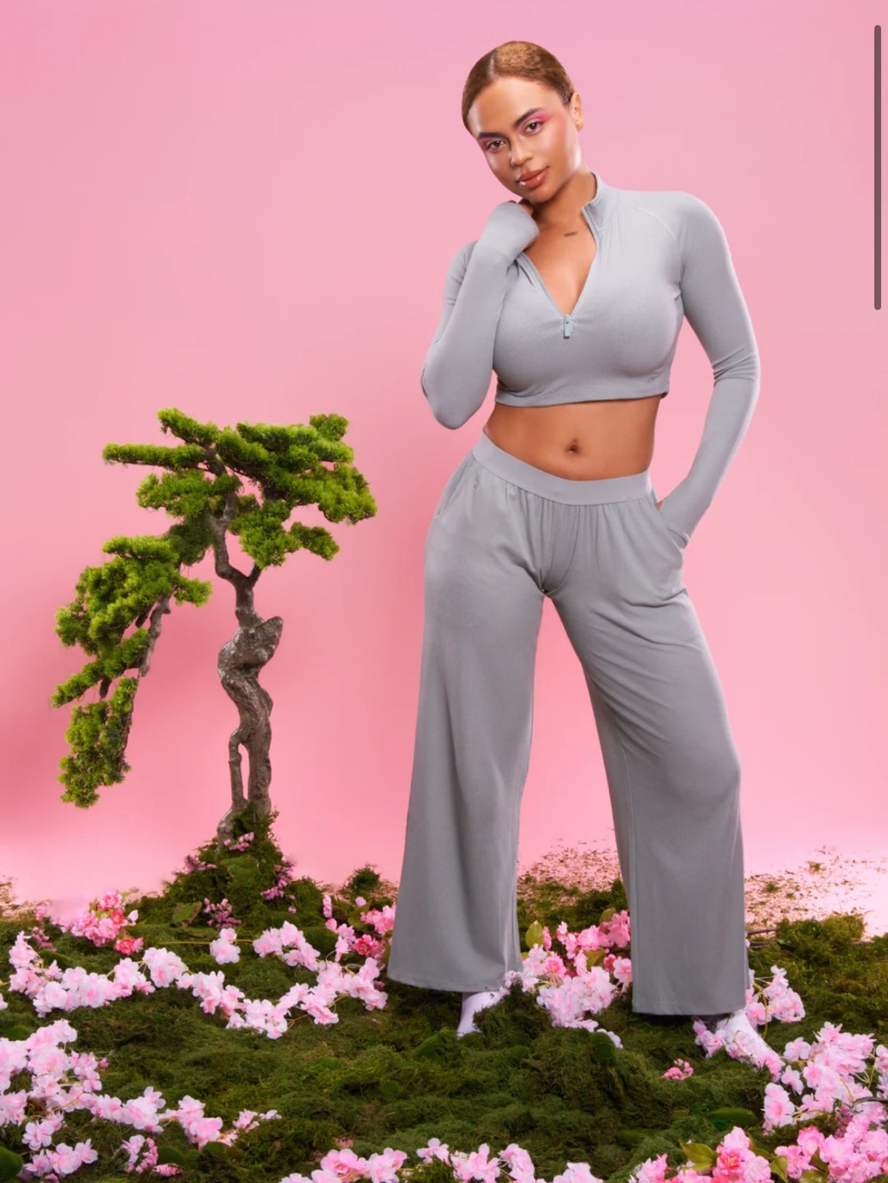 MULTIMOTION WIDE LEG PANTS - SAGE GREEN